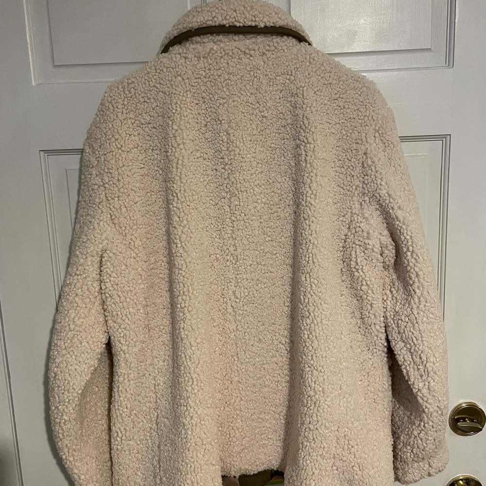 J.Crew NWT Teddy Sherpa Jacket Size L in Dust Ivory - Picture 6 of 11